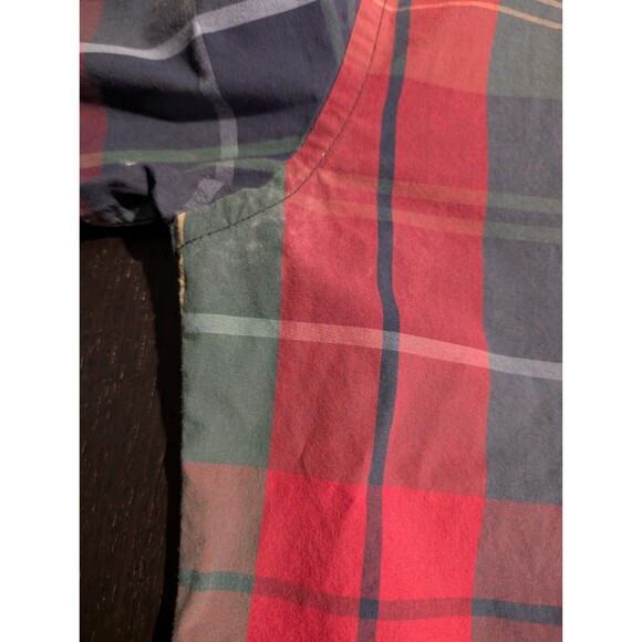 St John's Bay Size Small Plaid Shirt SJB Legacy Poplin Mens S Red Green LS - Picture 4 of 4